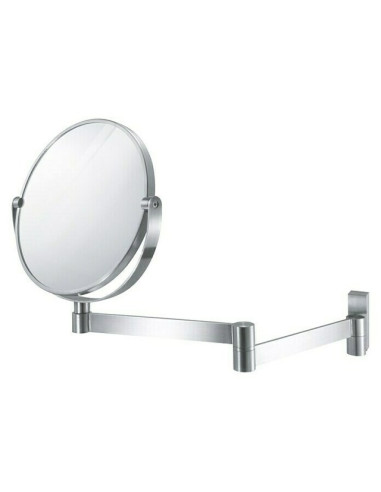 Стенно козметично огледало Linea - Ø18 см, двустранно, трикратно увеличение, инокс