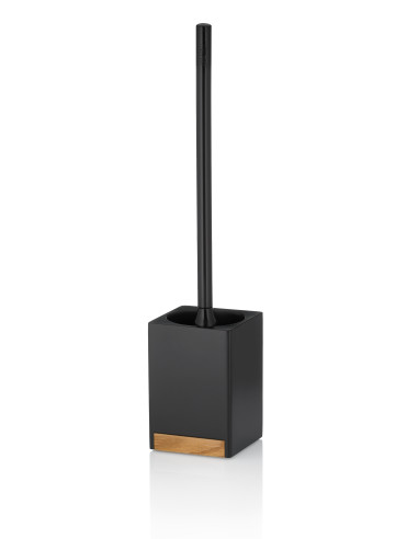 Четка за тоалетна “Cube“ - черна с дървен елемент - KELA