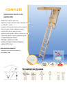 Сгъваема таванска стълба Tradition Complete 119/69/-280 см - топлоизолирана, бял капак MDF