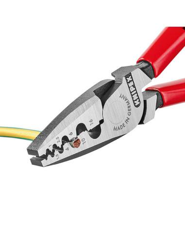Клещи Knipex за кримпване на гилзи - Дължина 180 мм, за кабелни обувки 0,5-16 мм²