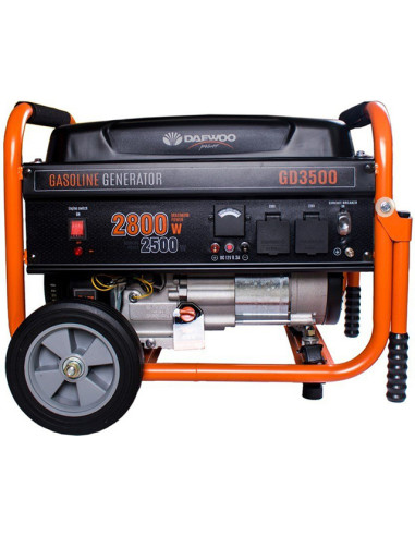 Бензинов монофазен генератор Daewoo GD3500 - 2500-2800 W, 208CC, ръчен стартер