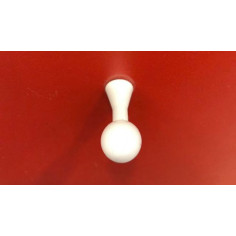 Мебелна дръжка - Ø 12 мм, бяла, полирана