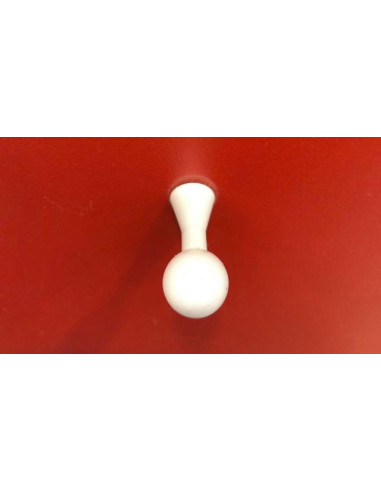 Мебелна дръжка - Ø 12 мм, бяла, полирана