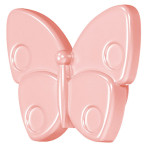 Мебелна дръжка пеперуда - ДхШхВ 27х70х53 мм, пластмаса, розова
