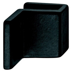 Дръжка за стъклена врата - ДхШхВ 20х20х28 мм, цинк, черна