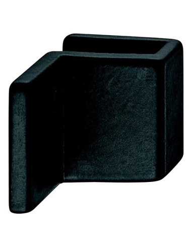 Дръжка за стъклена врата - ДхШхВ 20х20х28 мм, цинк, черна