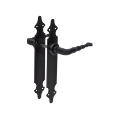 Комплект дръжки за врата 101-6101 - 280х45х3,5 мм, черен, мат