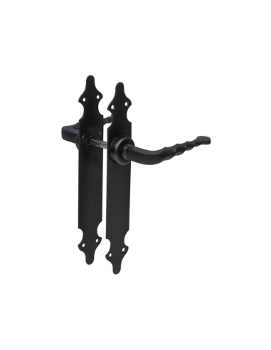 Комплект дръжки за врата 101-6101 - 280х45х3,5 мм, черен, мат