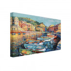 Картина Рибарски лодки - 50х70 см, с маслени бои
