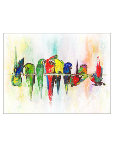 Картина ProArt Цветни Папагали - 60х80 см, дигитален печат върху канава