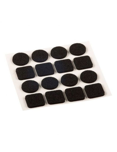 Комплект филцови подложки против надраскване - Различни размери, самозалепващи, черни, 16 броя