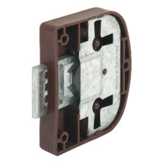 Мебелна заключалка - Ключалката е на 20 мм от долния ръб, кафява