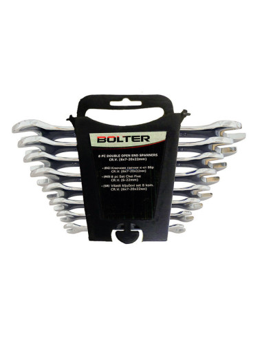 Комплект гаечни ключове Bolter - Размери от 6х7 мм до 20х22 мм, 8 броя