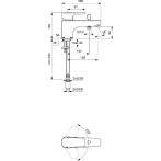 Смесител за умивалник или за вана и душ Ideal Standard Ceraplan III - Хромиран, с превключвател