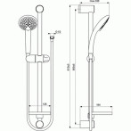 Комплект душ и смесители Vidima Calista 3 в 1 - Смесител за умивалник, смесител за вана и душ, душ комплект