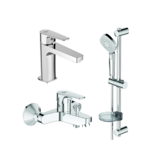 Комплект душ и смесители Ideal Standard Esla - Смесител за умивалник, смесител за вана и душ, душ комплект