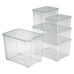 Пластмасов капак за кутия за съхранение Clear Mini - 17,5x11,5 см