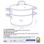Тенджера с приставка за готвене на пара и капак “Flavoria“ - Ø 20 см. - 2,4 л.