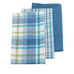 Комплект от 3 бр. домакински кърпи за съдове “Pasado“ - 65х45 см. - сини