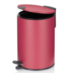 Кош за отпадъци с педал “Mats“ - пастелно червен - 3 л.