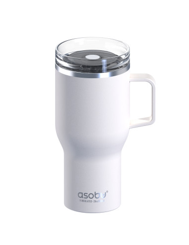Термо чаша с вакуумна изолация “360 MUG“ - 840 мл - цвят бял