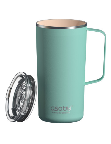 Термо чаша с керамично покритие “TOWER MUG“ - 600 мл - цвят мента