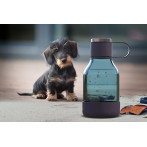 Бутилка за вода с купичка за куче “DOG BOWL“- 1,5л - цвят бордо