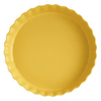 Керамична дълбока форма за печене - Ø 32 - цвят жълт