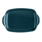 Керамична тава "LARGE RECTANGULAR OVEN DISH" - 42х28 см - цвят синьо-зелен