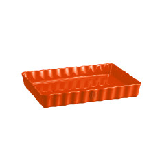 Керамична форма за тарт "DEEP RECTANGULAR TART DISH" - цвят оранжев