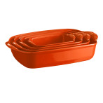 Керамична тава "RECTANGULAR OVEN DISH"- 36,5 х 23,5 см - цвят оранжев