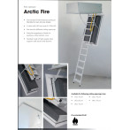 Огнезащитна сгъваема таванска стълба Arctic fire с горна изолация - 5 размера