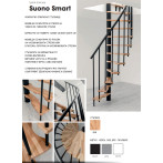 Мини стълба SUONO Smart спестяваща място, за малки отвори - 120/65 и 140/75 см