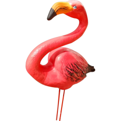 Градинска фигура - Фламинго, 42х39 см, порцелин