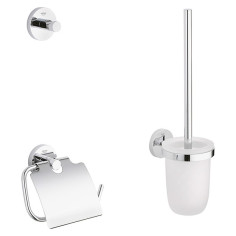 Imagén: Комплект аксесоари за баня Grohe Essentials Set 3 в 1 - Закачалка за кърпи, четка за тоалетна и поставка за тоалетна хартия