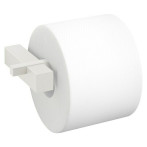 Поставка за тоалетна хартия Zack Carvo - Без капак, неръждаема стомана, бяла мат