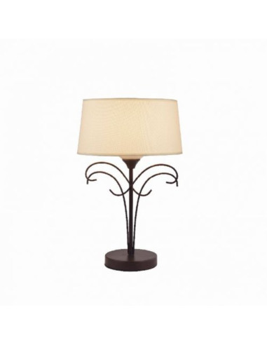 Настолна лампа Poirot - 1xE27, IP20, ØхВ 30х47 см, плат, метал, стъкло