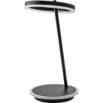 LED настолна лампа Ring Lavida - 15 W, 4000 К, 1900 lm, IP20, ШхВ 20х40 см, черна