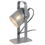 Настолна лампа Rabalux Ronnie - До 25 W, 1хЕ14, ØхВ 10х28,5 см, метал, сива