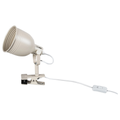 Настолна лампа с щипка Rabalux Flint - До 25 W, 1хЕ14, ØхВ 11х22,5 см, метал, бежова