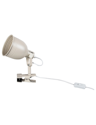 Настолна лампа с щипка Rabalux Flint - До 25 W, 1хЕ14, ØхВ 11х22,5 см, метал, бежова