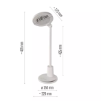Настолна LED лампа Emos Wesley - 12 W, 2700-6000 К, 700 lm, ØхВ 17,5х43,5 см, бяла, димируема