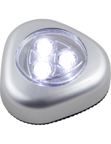 LED push лампа Globo - 4 W, 6400 K, 20 lm, IP20, ДхШхВ 6,5х6,7х2,6 см, сребриста
