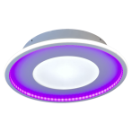LED плафон Lavida Rovigo - 40 W, 300-6500 К, 3370 lm, ØхВ 45х9,6 см, RGBW контрол на цвета с дистанционно