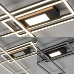 LED плафон Leuchten Direkt Asmin - 50 W, 2700-5000 K, 3000 lm, IP20, ДхШхВ 99,2х69,4х5 см, черен