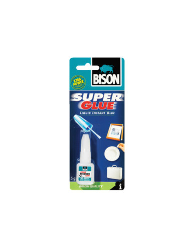 Лепило Bison Super Glue - 5 г, с четка
