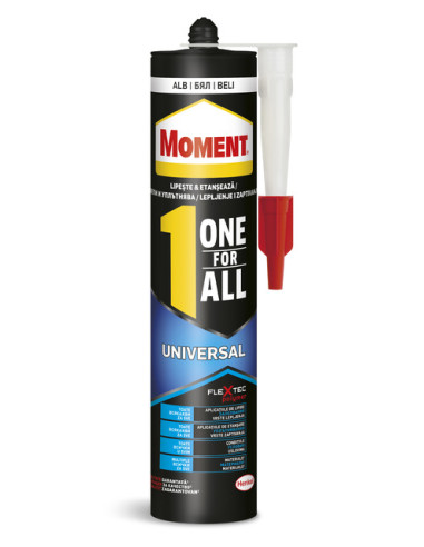 Монтажно лепило Moment One For All Universal - 389 г, бяло