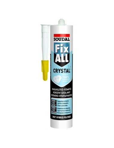 Монтажно лепило Soudal Fix All Crystal - 290 мл, безцветно
