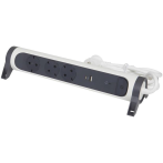 Разклонител Legrand Premium - 3 гнезда, USB A+C, дължина на кабела 1,5 м, черно-бял