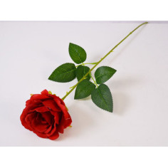 Изкуствена роза IRA Commerce - Височина 63 см, червена